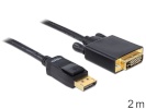 Delock kaabel Displayport(M)-> DVI-D(24+1)(M) 2m