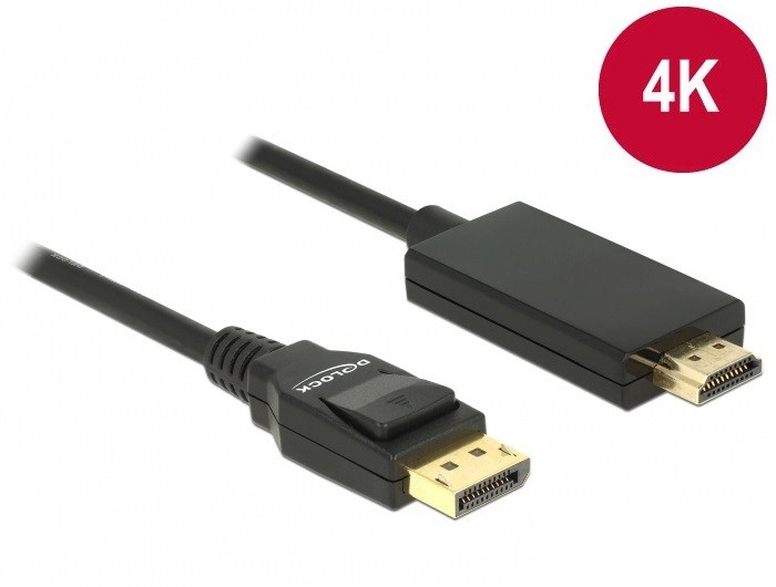 Delock kaabel DisplayPort v1.2A - HDMI M/M 4K 2M must Premium