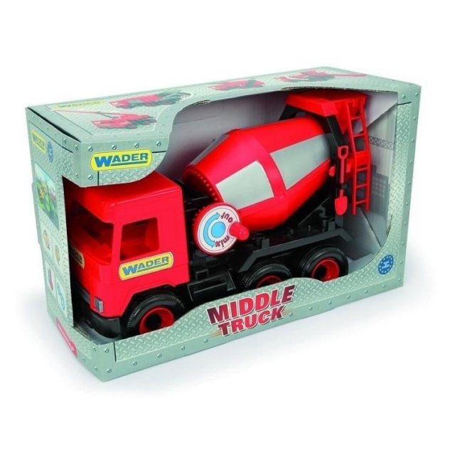 Wader mänguauto WAD-32114 Middle Truck Concrete mixer punane 38cm in box
