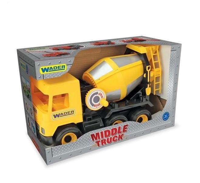 Wader mänguauto WAD-32124 Middle Truck Concrete Mixer kollane 38cm