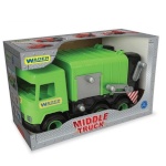 Wader mänguauto WAD-32103 Middle Truck Garbage Truck roheline in box