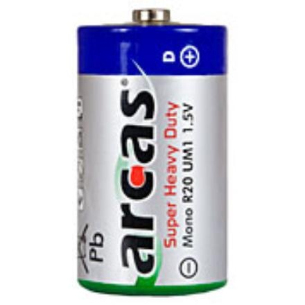 Arcas patareid Super Heavy Duty D size (LR20) 2-pakk