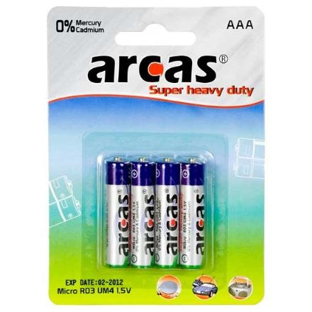 Arcas patareid Super Heavy Duty AAA (LR03) 4-pakk