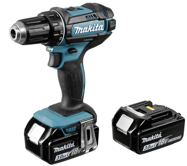 Makita akutrell DDF482RFJ 18V 2x BL1830B Cordless Drill Driver