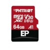 Patriot mälukaart EP Series 64GB microSDXC V30, up to 100MB/s