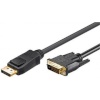 Goobay videokaabel DisplayPort/DVI-D adapter cable 1.2, kuldne-plated, 2m
