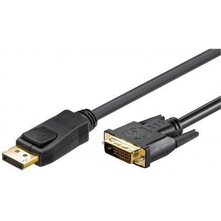 Goobay videokaabel DisplayPort/DVI-D adapter cable 1.2, kuldne-plated, 2m