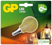 Gp Batteries LED-lambipirn Mini Globus kuldne E14 2W (25W), Filament
