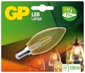 Gp Batteries LED-lambipirn Kerze kuldne E14 2W (11W), Filament