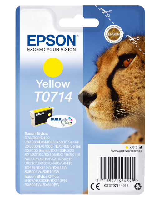 Epson T0714 Ink Cartridge kollane Epson