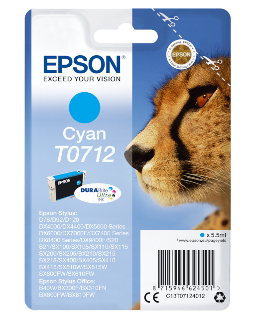 Epson T0712 Ink Cartridge Cheetah Epson