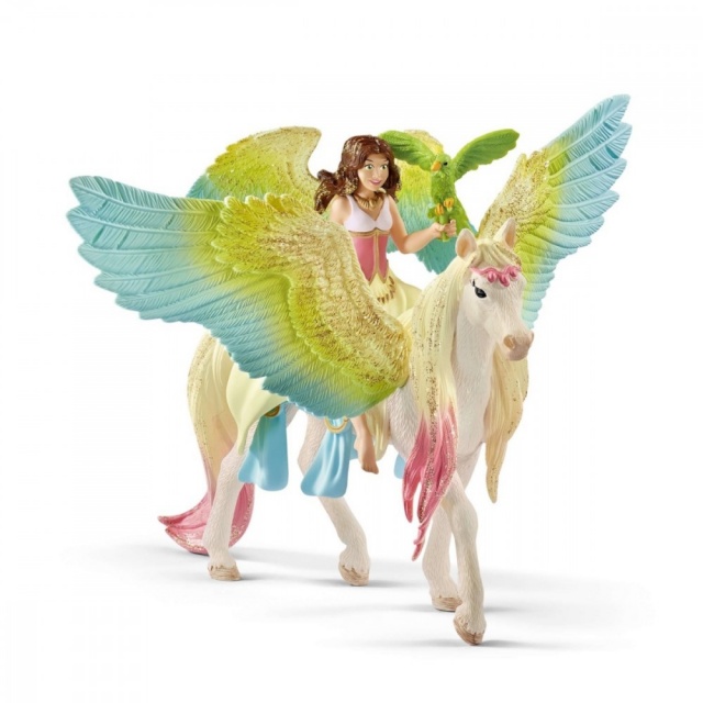 Schleich mängufiguur Fairy Surah with a Shimmering Pegasus 70566