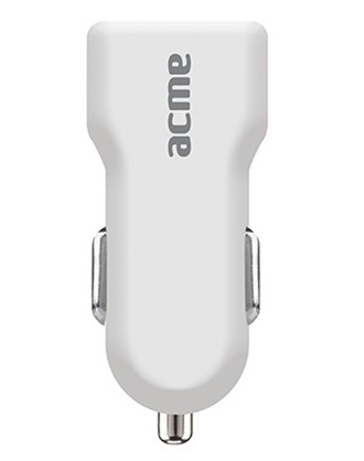 Acme autolaadija USB Car Charger 5V 1.0A valge