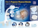 B-kids voodikarussell Infantino 3in1 Projector Musical Mobile, sinine
