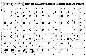 Minipicto klaviatuurikleebis KB-UNI-EE01-WHT valge