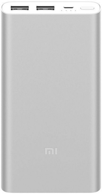 Xiaomi akupank Mi 2S 2.4A 2xUSB 10000mAh hõbedane