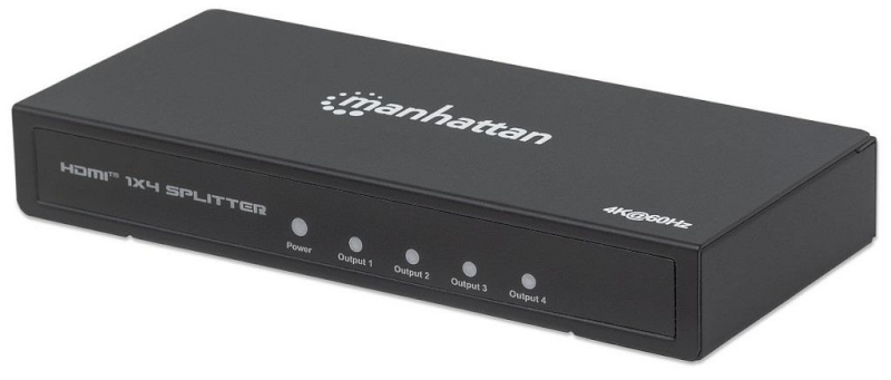 Manhattan 4K 4-Port HDMI-Splitter 4K@60Hz Netzteil schwarz