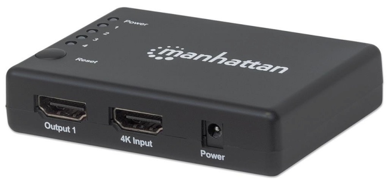 Manhattan 4K 4-Port HDMI-Splitter 4K@30Hz Netzteil schwarz
