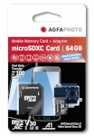 AgfaPhoto mälukaart microSDXC UHS I 64GB Prof. High Speed U3 V30 A1