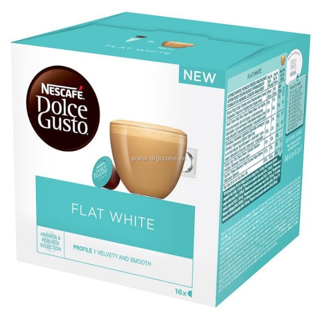 Nescafe kohvikapslid Dolce Gusto Flat White, 16tk