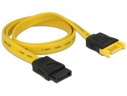 Delock kaabel Extension SATA 6 Gb/s plug > SATA receptacle 50 cm kollane