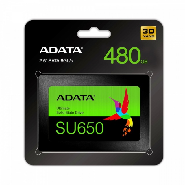 ADATA kõvaketas SSD Ultimate SU650 480G 2.5" S3 3D TLC Retail