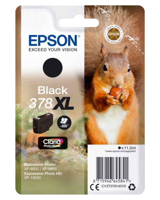 Epson tindikassett must Claria foto HD 378 XL T 3791