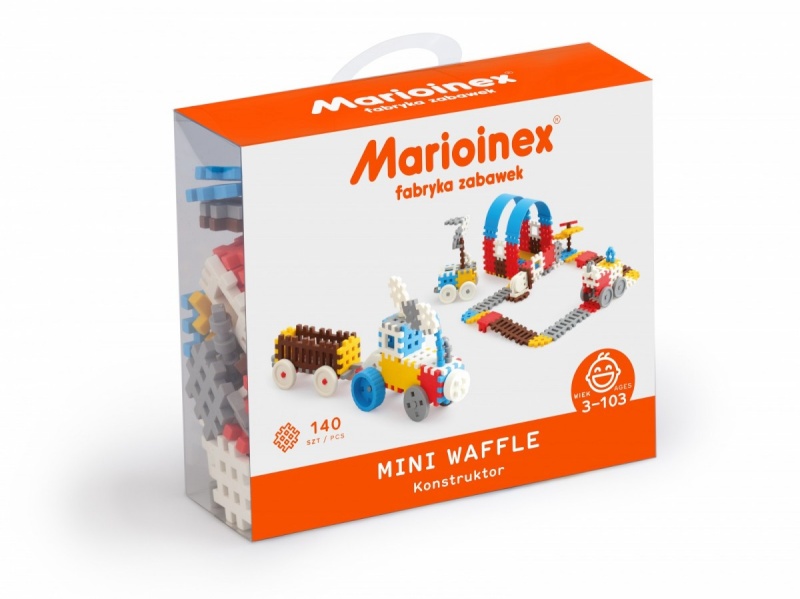 Marioinex konstruktor Waffle Mini Blocks 140-osaline, poistele