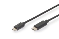 Assmann kaabel Cable USB 2.0 HighSpeed Type USB C / microUSB B M / M must 3m