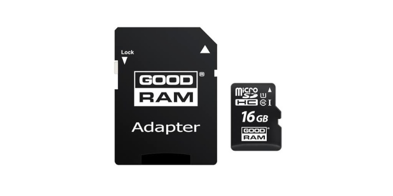 Goodram mälukaart GOODRAM microSDHC 16GB Class10 UHS-I + Adapter