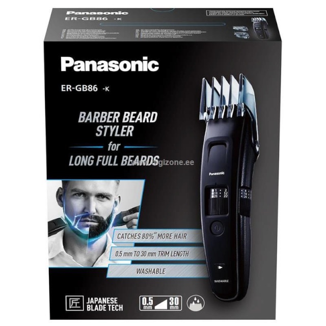 Panasonic habemepiiraja ER-GB86-K503 Beard Trimmer, must