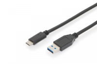 Assmann kaabel Cable USB 3.1 Gen.2 SuperSpeed + 10Gbps USB Type C / USB A M / M, Power Delivery must 1m