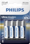 Philips patarei Ultra Alkaline AA 4tk Blister