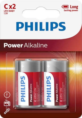 Philips aku Power Alkaline 1.5V 2tk