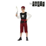 BGB Maskeraadi kostüüm lastele Th3 Party Piraat Punane Suurus 10-12 aastat