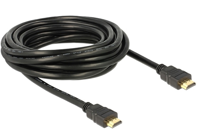 Delock kaabel High Speed HDMI with Ethernet - HDMI A male > HDMI A male 4K 5m