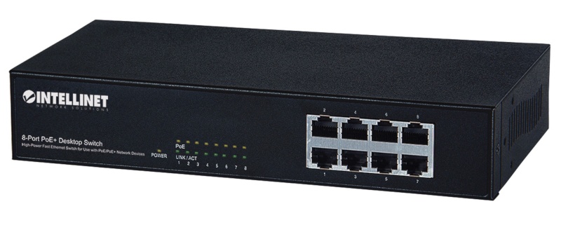 Intellinet switch 8-Ports GE Web-Managed Desktop PoE+