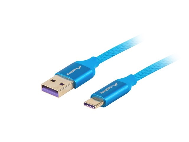 Lanberg kaabel Cable USB CM - AM 2.0 1m sinine 5A, Full copper