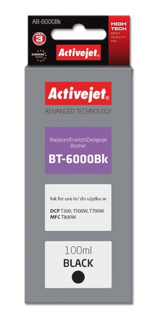 Activejet tindikassett Brother BT-6000BK new AB-6000Bk