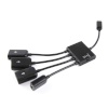 Kirin adapter 3x USB Port Charging Cable + Micro USB OTG Host Cable Adapter with Power