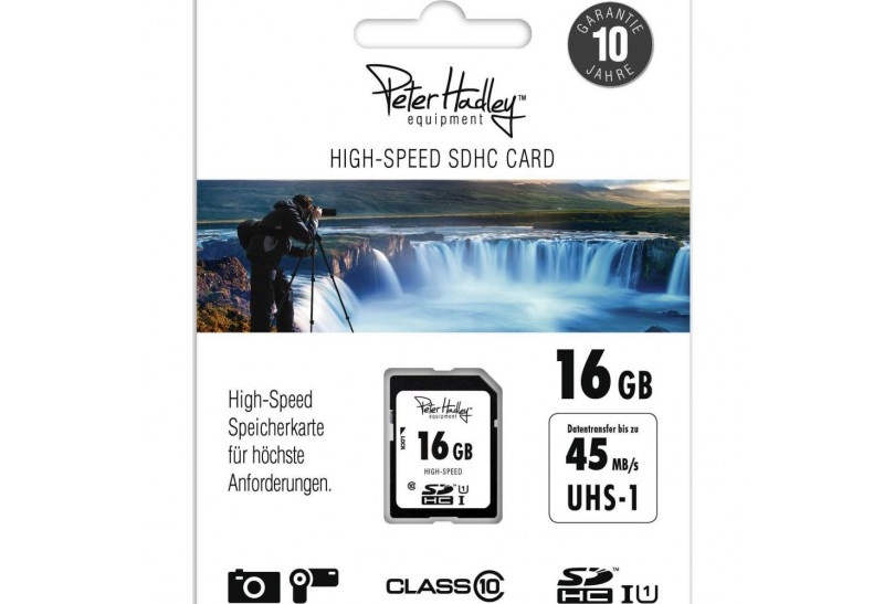 Peter Hadley mälukaart SDHC 16GB High-Speed Class10 UHS-I U1 V10 45 MB/s