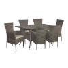H4Y aiamööblikomplekt PALOMA laud ja 6 tooli (21135) 150x83xH72,5cm, lauaplaat: kunstpuit, värvus: pruunikashall