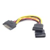 Gembird cable power SATA 15 pin -> 2x SATA HDD - straight