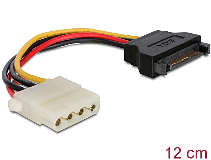 Delock kaabel SATA power (M)->MOLEX(F) 12CM