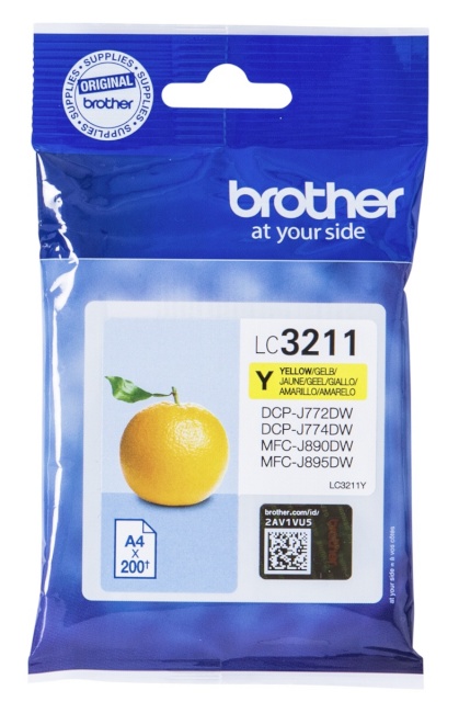 Brother tindikassett LC-3211 Y kollane
