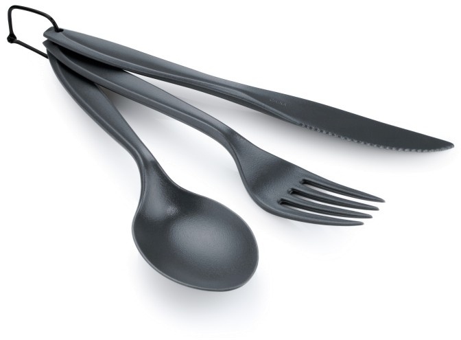 GSI Outdoors söögiriistade komplekt Ring Cutlery 3-osaline, hall 