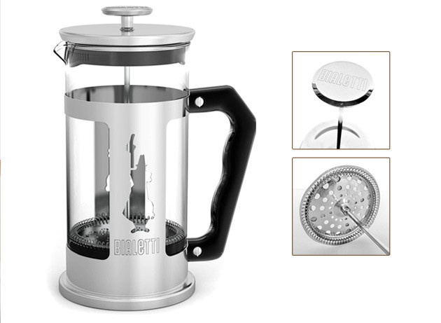 Bialetti presskann Preziosa Coffee Press, 1L, hõbedane