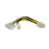 StarTech.com kaabel 6in 4 Pin to 8 Pin EPS Power Adapter with LP4 - F/M