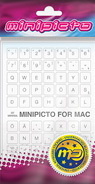 Minipicto klaviatuurikleebis KB-MAC-EE01 valge