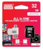 Goodram mälukaart microSDHC 32GB CL10 + adapter + lugeja